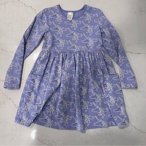 Hanna Andersson Long Sleeve Unicorn Skater Dress – Size 120 (6–7Y)